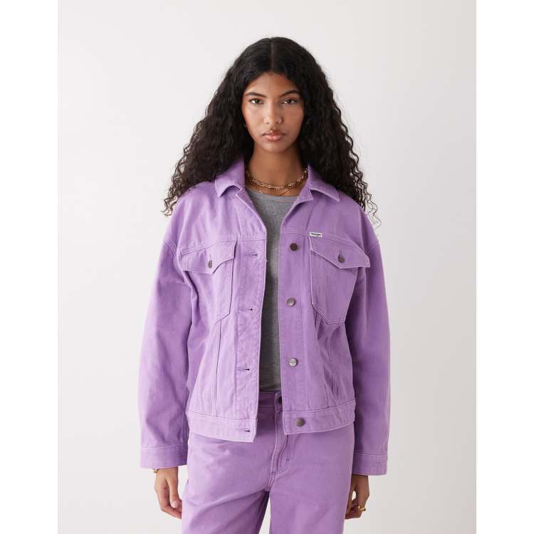 Wrangler パープル デニムジャケット Wrangler cowgirl denim jacket in lilac | ASOS