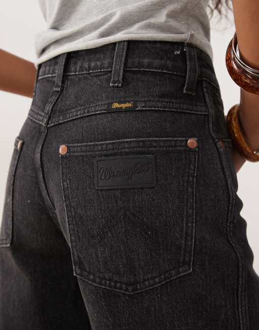 Wrangler – Czarne szorty jeansowe w kowbojskim stylu, 5 z 5