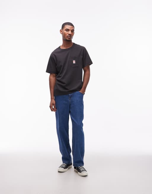 Wrangler – Czarny T-shirt z kieszenią , 3 z 5