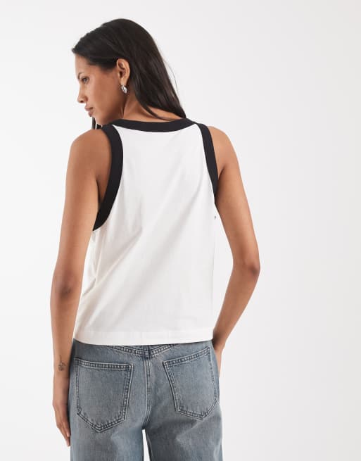 Wrangler - Débardeur à liserés contrastants - Noir et blanc, 3 de 4