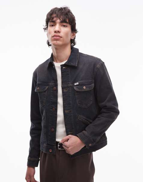 Wrangler - Denim jack met 4 zakken en donkere wassing - view 1