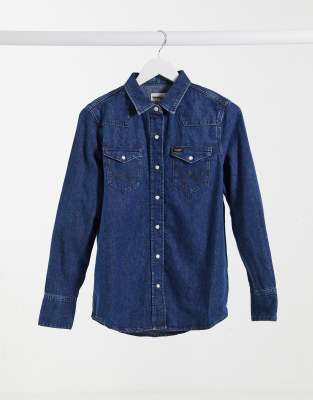 ladies fitted denim shirt uk