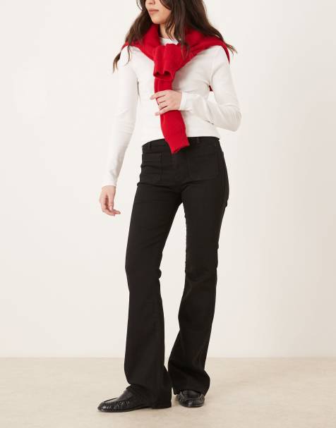 Wrangler flare jeans in black - view 1