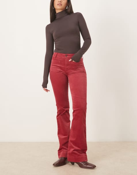 Wrangler flare jeans in red - view 1