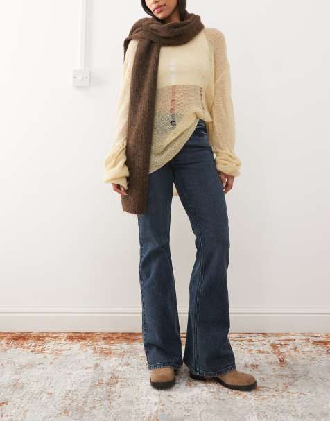 Wrangler flared jeans in blue smoke - view 1