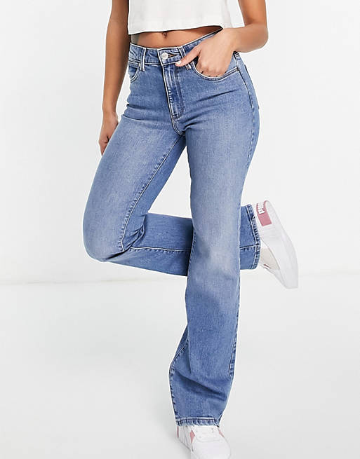 Wrangler flared jeans in light wash denim | ASOS