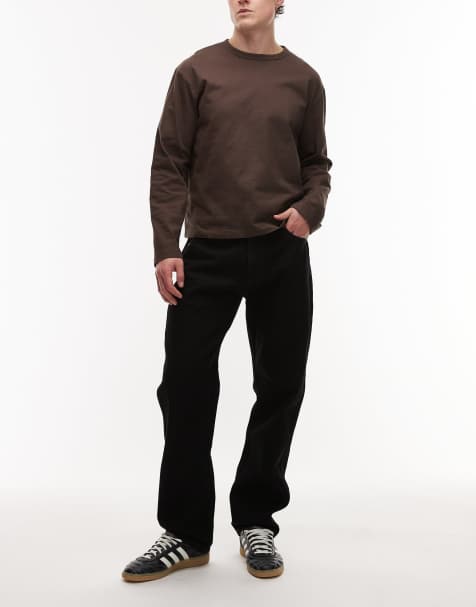 Wrangler Frontier relaxed straight fit jeans in black - view 1