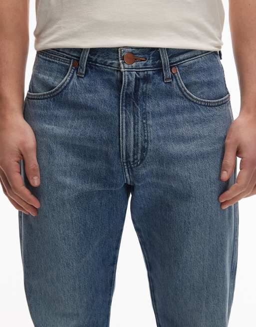 Wrangler Frontier relaxed straight fit jeans in dark wash, 5 of 5