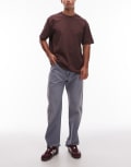 [Wrangler] Wrangler Frontier relaxed straight fit jeans in stone wash blue W36 L32 LIGHT ICE
