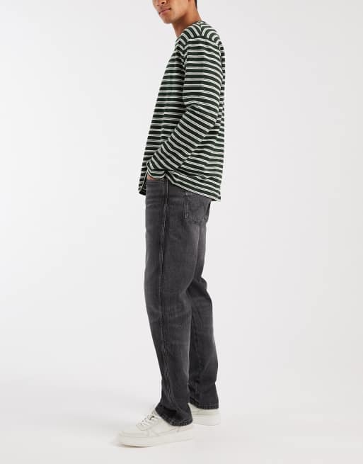 Wrangler Frontier relaxed straight jeans in black wash, 3 of 5