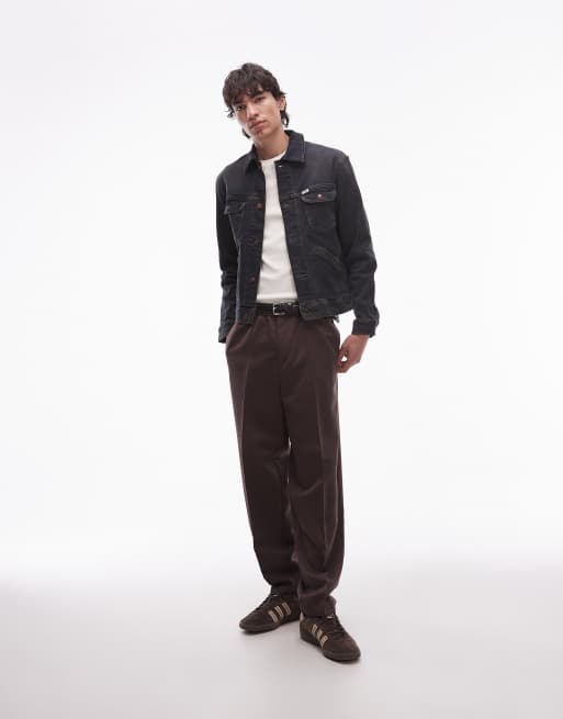 Wrangler - Giacca di jeans stile cowboy con 4 tasche blu lavaggio scuro, 2 di 5