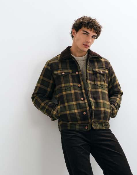 Wrangler - Giacca trucker in misto lana verde - view 1