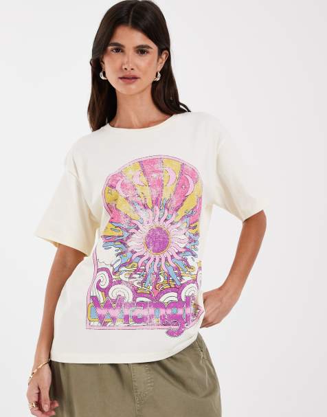 Wrangler girlfriend T-shirt i hvid - view 1