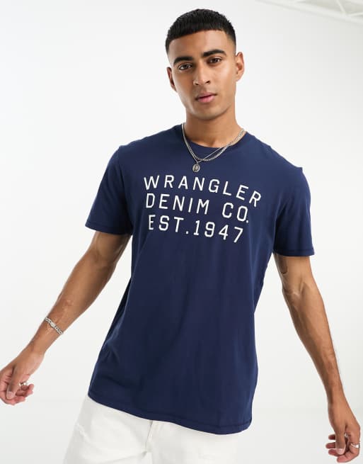 Wrangler graphic tee in navy