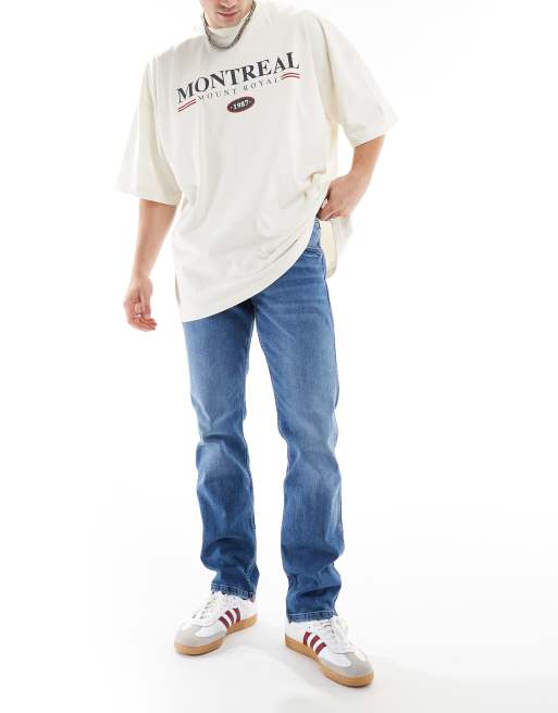 Wrangler – Greensboro – Niebieskie jeansy o prostym kroju
