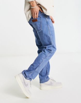 Wrangler Greensboro regular fit jeans in blue - ASOS Price Checker