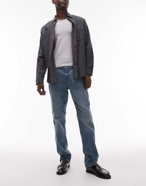 Wrangler Greensboro straight fit jeans in light wash blue