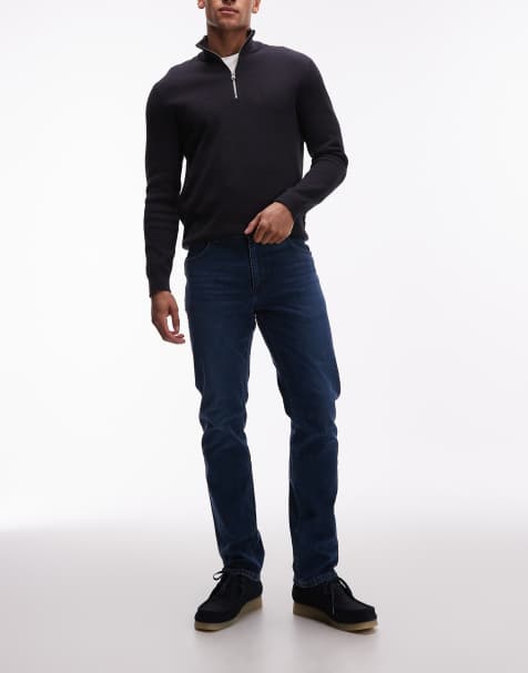 Wrangler Greensboro straight jean in midwash blue