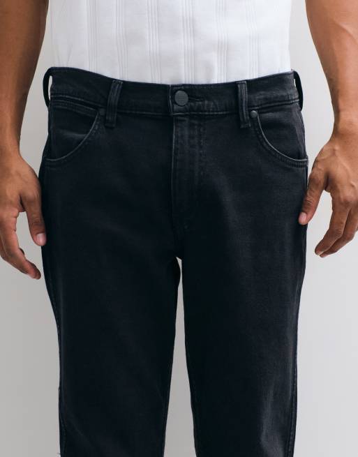Wrangler Greensboro straight leg denim jeans in black wash, 5 of 5