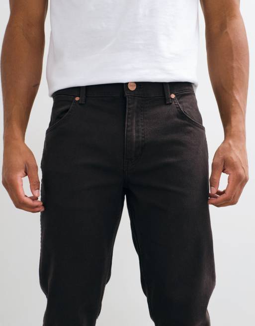 Wrangler greensboro straight leg denim jeans in brown, 4 of 5