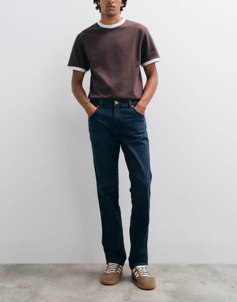 Wrangler Greensboro Straight-Leg-Jeans aus Denim in Indigo-Waschung Blau - view 1