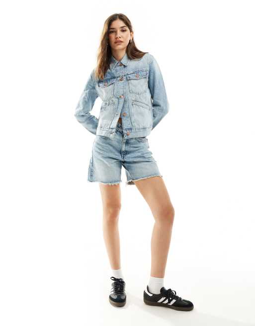 Wrangler heritage denim jacket in mid wash ASOS