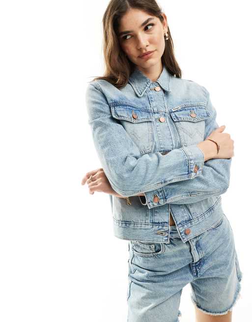 Wrangler - Heritage - Giacca di jeans lavaggio medio