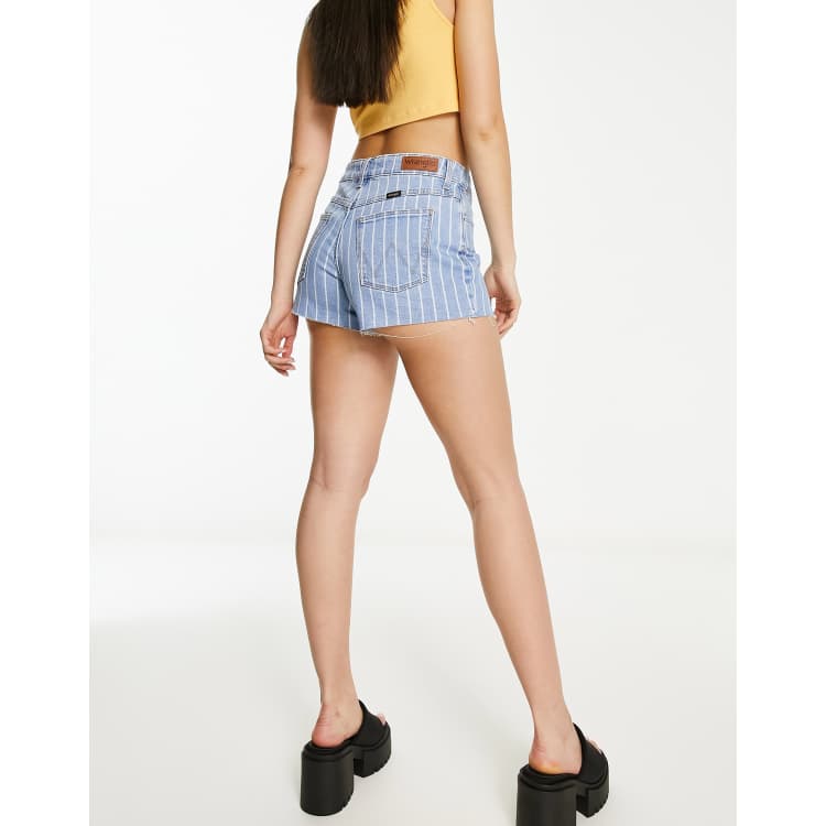 Striped 2025 jean shorts