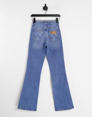 wrangler flare high rise jeans