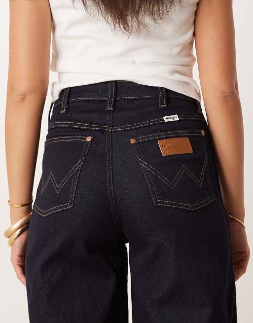 ◆Wrangler◆ Wide Leg Fit Denim Pants Indigo Medium Wrangler high rise wide leg jeans in indigo | ASOS