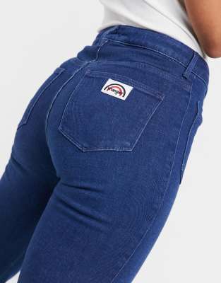 Wrangler high waist flared jeans in indigo