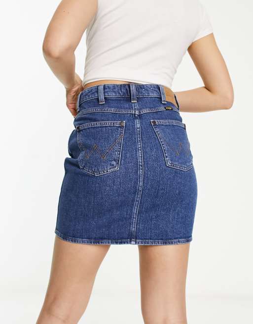 Wrangler best sale jean skirt