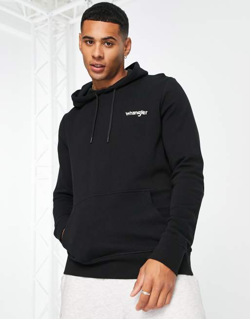 Wrangler hoodie with logo in black | ASOS