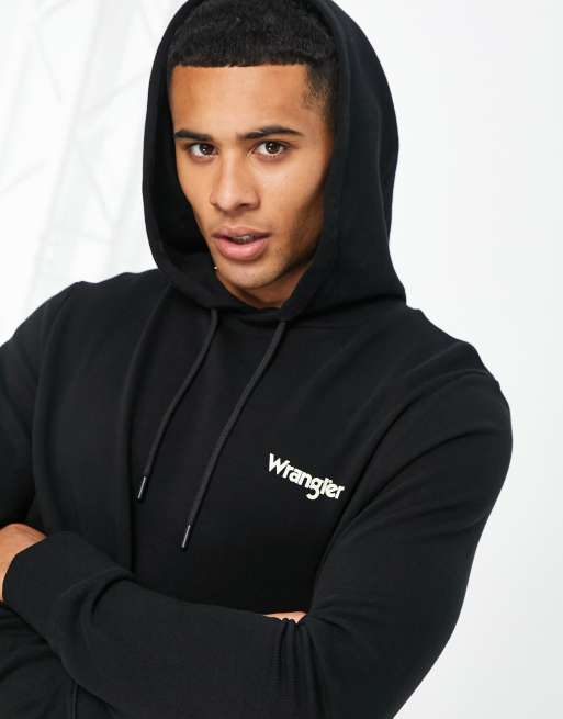 Wrangler hoodie with logo in black | ASOS