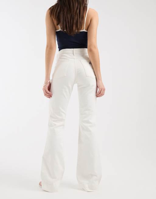 Wrangler - Hvide jeans med svaj og forlommer, 3 af 5
