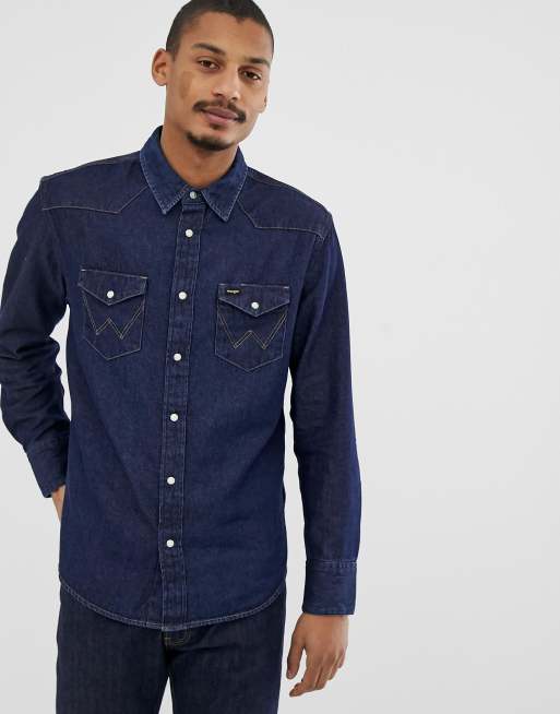 Iconic Western Denim Shirt - Medium Wash