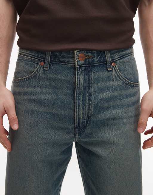 Wrangler – Jasnoniebieskie sprane jeansy o prostym luźnym kroju, 5 z 5