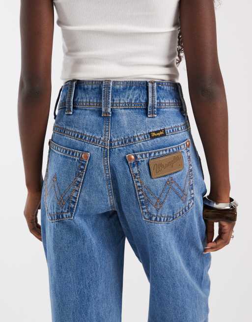 Wrangler jean barrel super ample bleu moyen, 5 de 5