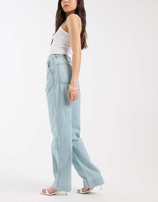 Wrangler - Jean bouffant - Bleu clair délavé, 2 de 5