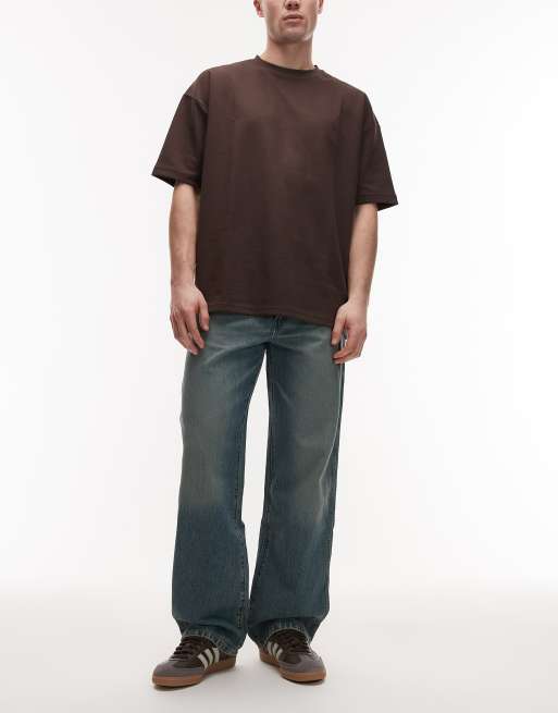 Wrangler - Jean droit ample - Bleu vintage