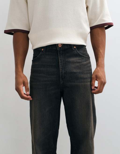 Wrangler jean droit ample délavé noir, 4 de 5