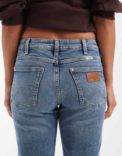 Wrangler jean droit en denim bleu moyen, 4 de 5