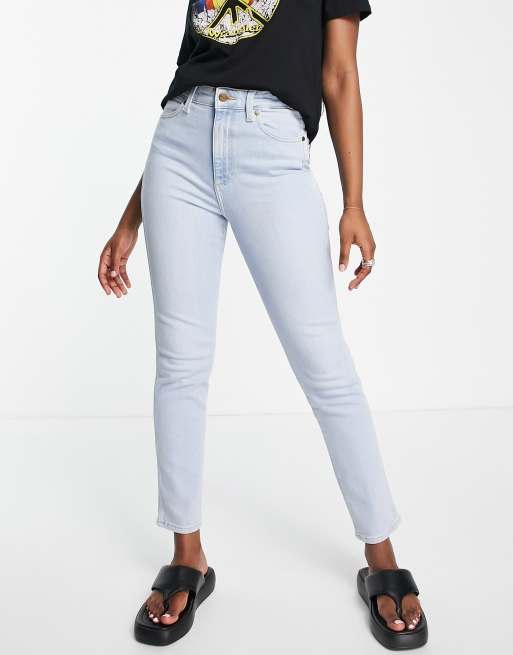 Wrangler - Jean skinny rétro - Bleu denim glacé