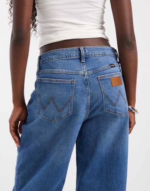 Wrangler jeans denim ultra bombati lavaggio medio, 5 di 5
