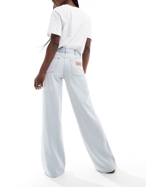 Wrangler - Jeans med vidde i lys afbleget vask