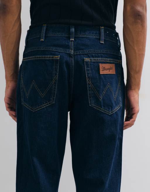 Wrangler jeans Texas dritti in denim lavaggio scuro, 4 di 5