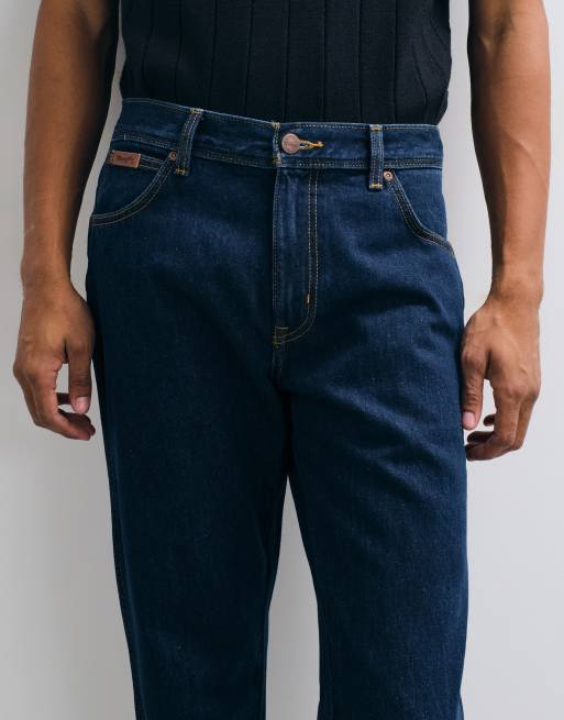 Wrangler jeans Texas dritti in denim lavaggio scuro, 5 di 5