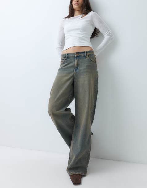 Wrangler jeansy barrel ultra w spranym niebieskim - view 1