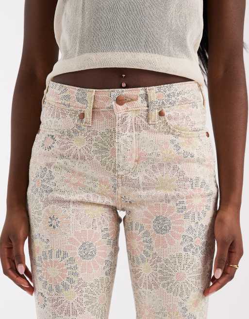 Wrangler – Jeansy bootcut w kwiatowy wzór, 5 z 5