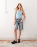 [Wrangler] Wrangler jorts in light wash blue W25 Sand Surf